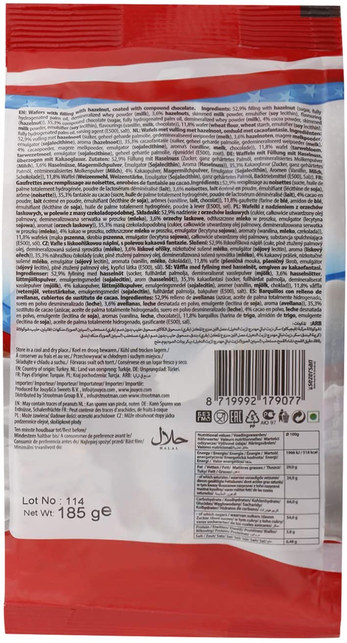 JOUY&CO Cravingz Treatzz Hazelnutcream Wafer 185 Gr