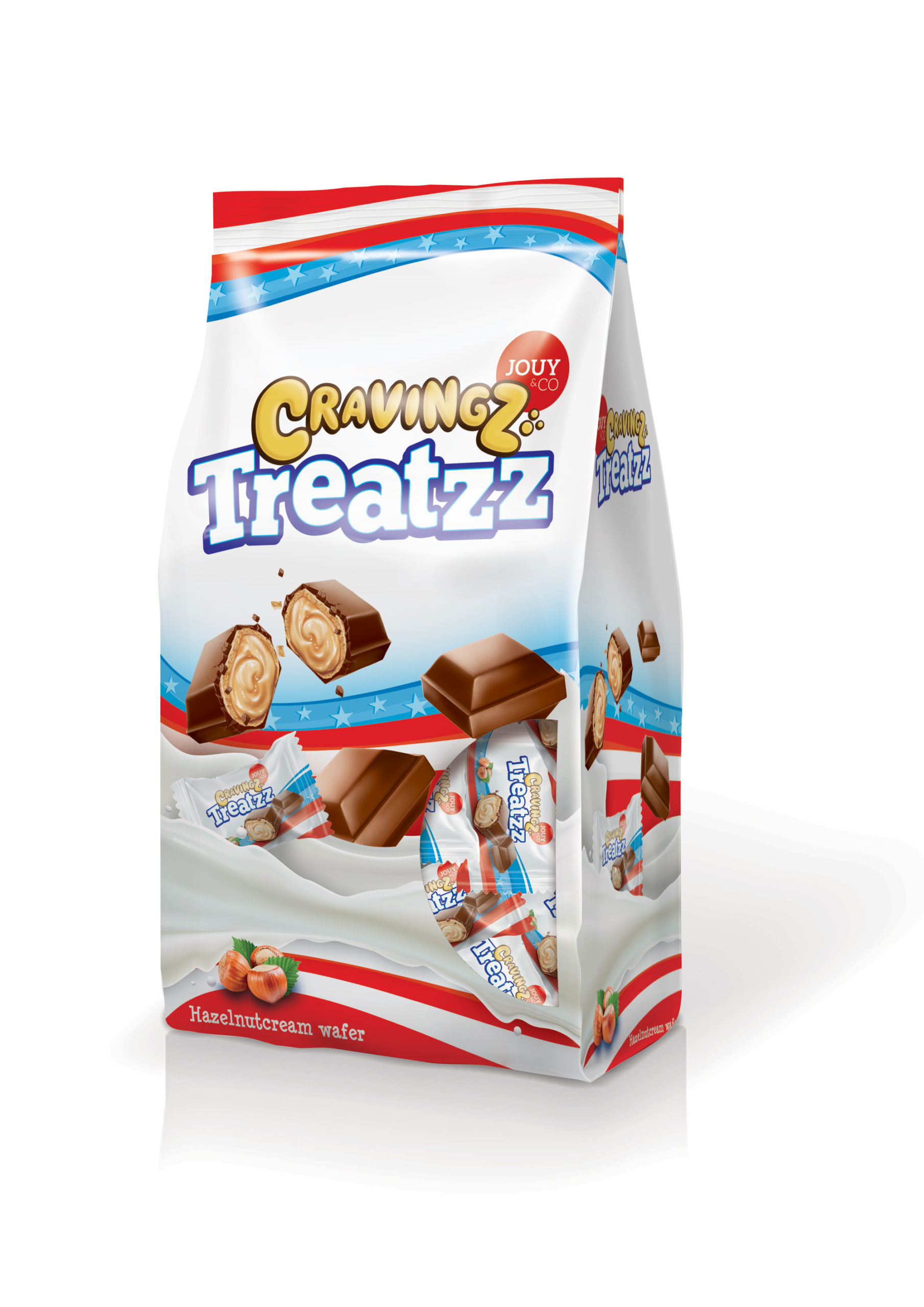 JOUY&CO Cravingz Treatzz Hazelnutcream Wafer 185 Gr