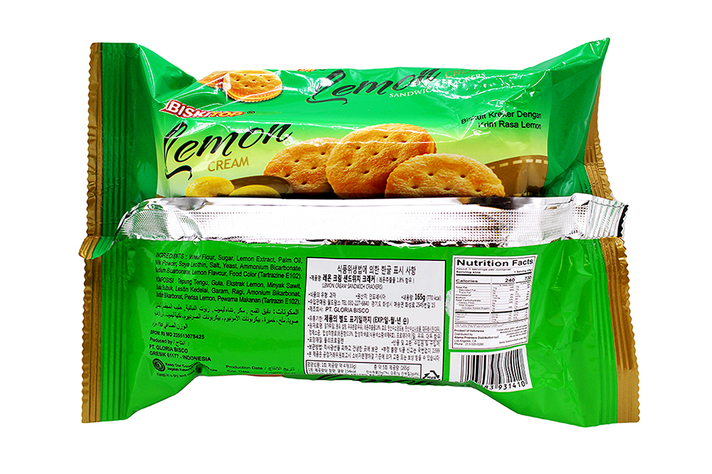 BISKITOP Lemon Cream Sandwich Crackers 165 G