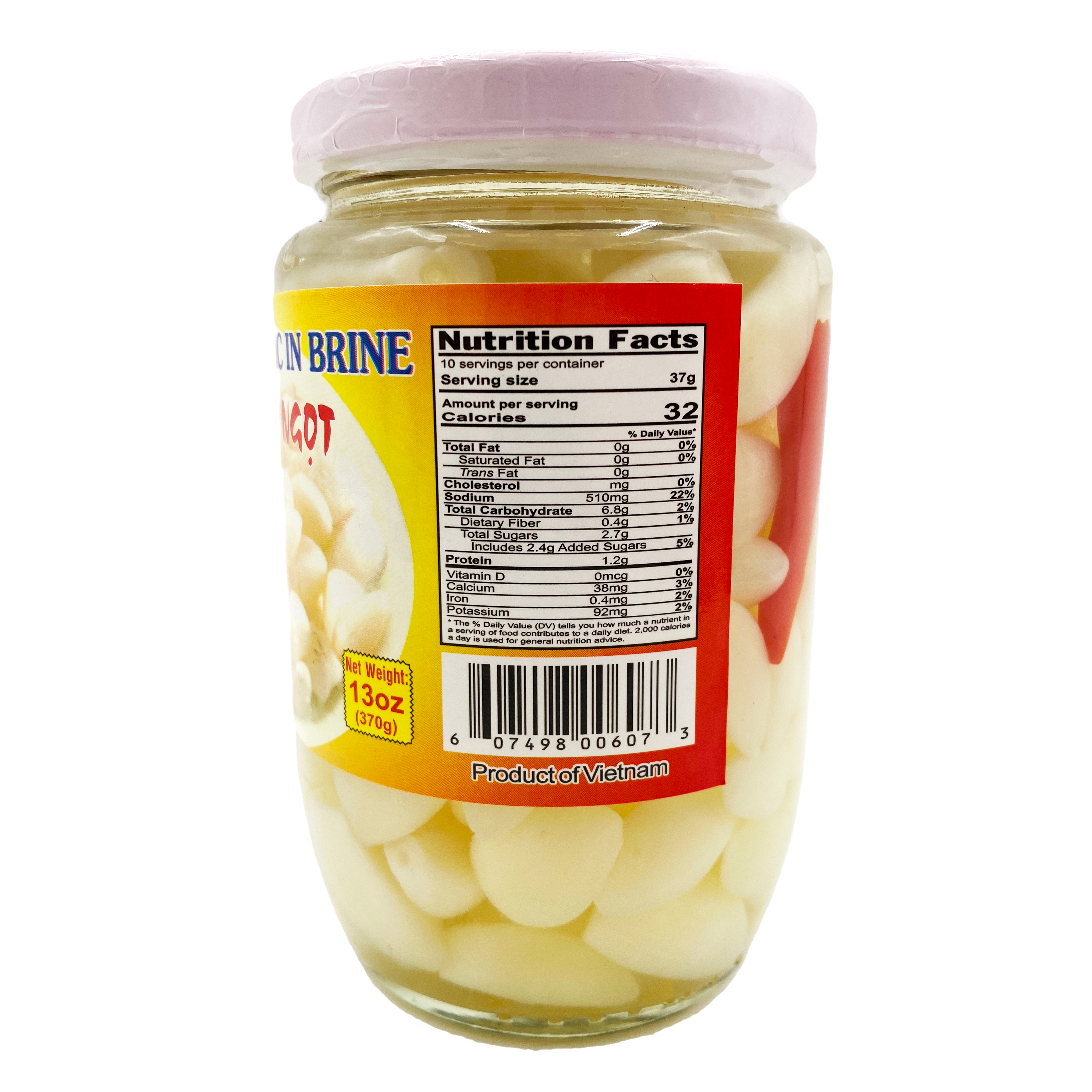 ROCKMAN Pickled Garlic In Brine / Toi Chua Ngot 13 OZ