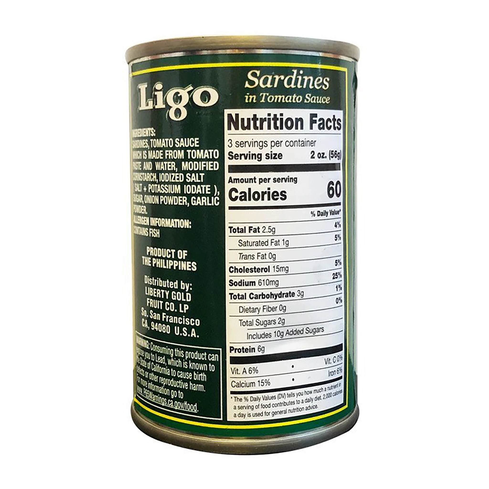 LIGO Sardines In Tomato Sauce 15 OZ