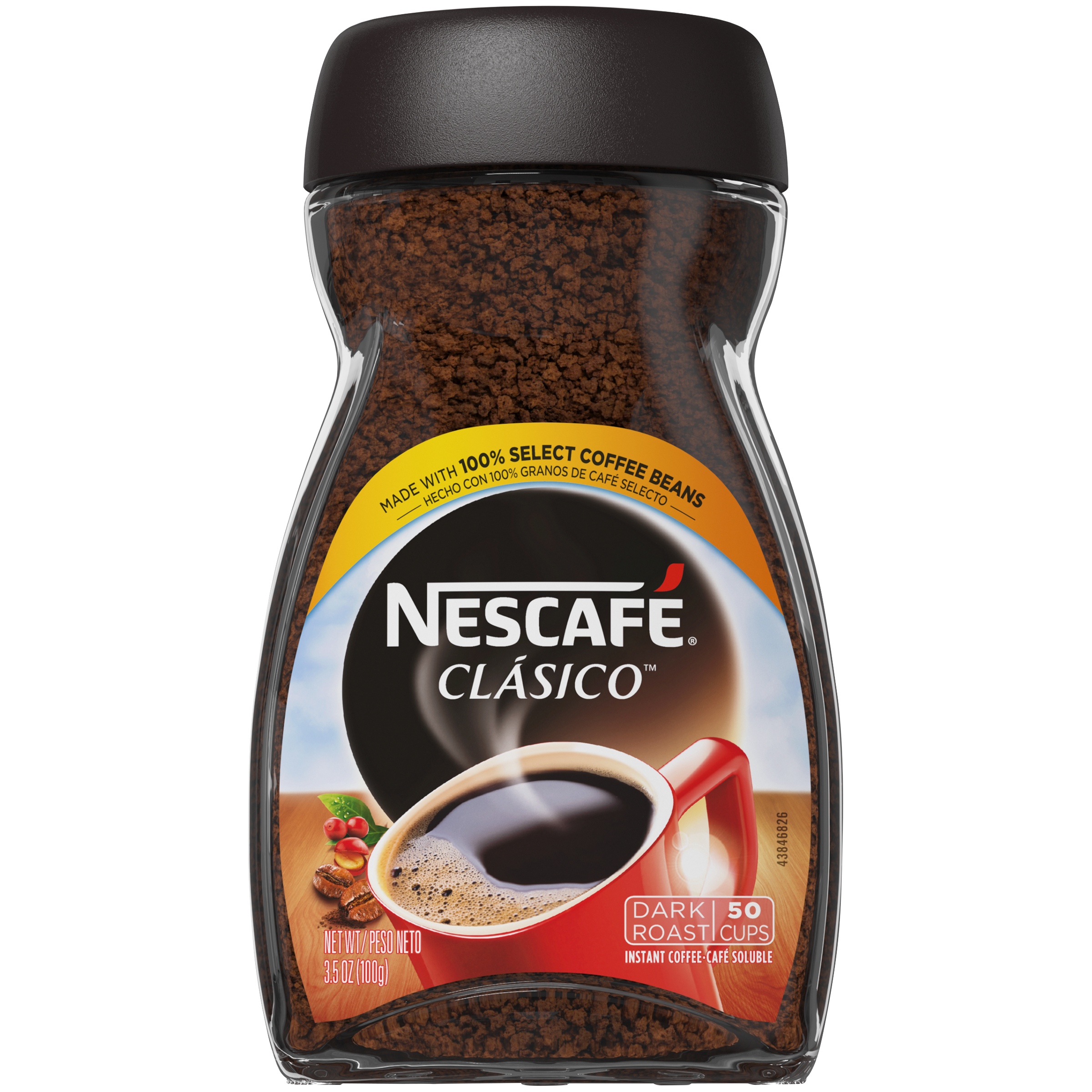 NESCAFE Clasico Dark Roast Instant Coffee 3.5 OZ