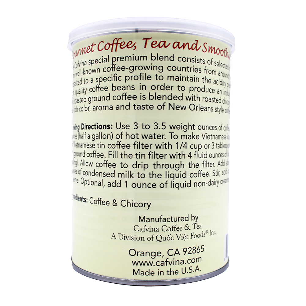 CAFVINA Coffee Tea Orleans Southern Blend 12 OZ