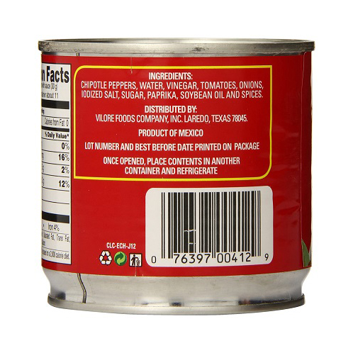 LA COSTENA CHIPOTLES Pepper In Adobo Sauce 12 OZ