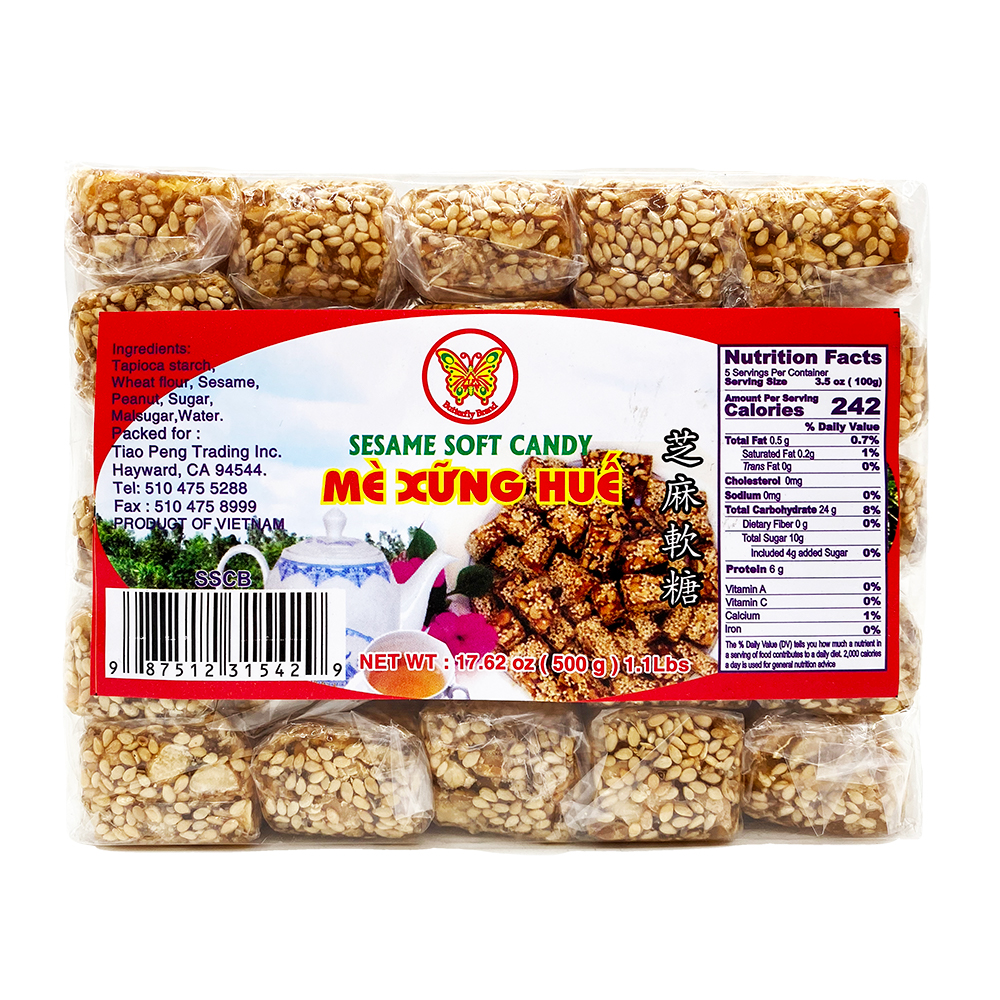 BUTTERFLY Sesame Soft Candy / Me Xung Hue 17.62 OZ