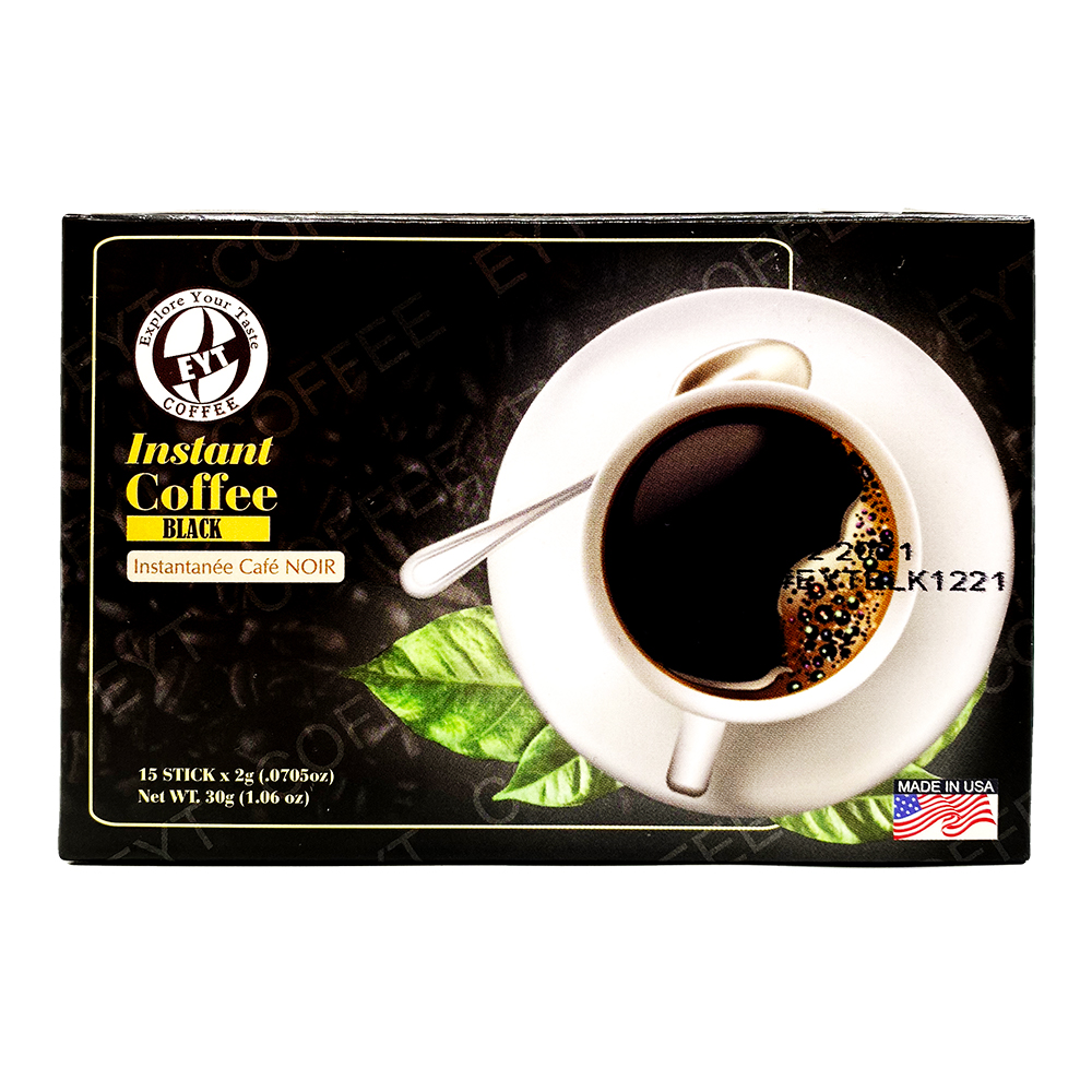 EYT Instant Black Coffee 1.06 OZ 15 Packs
