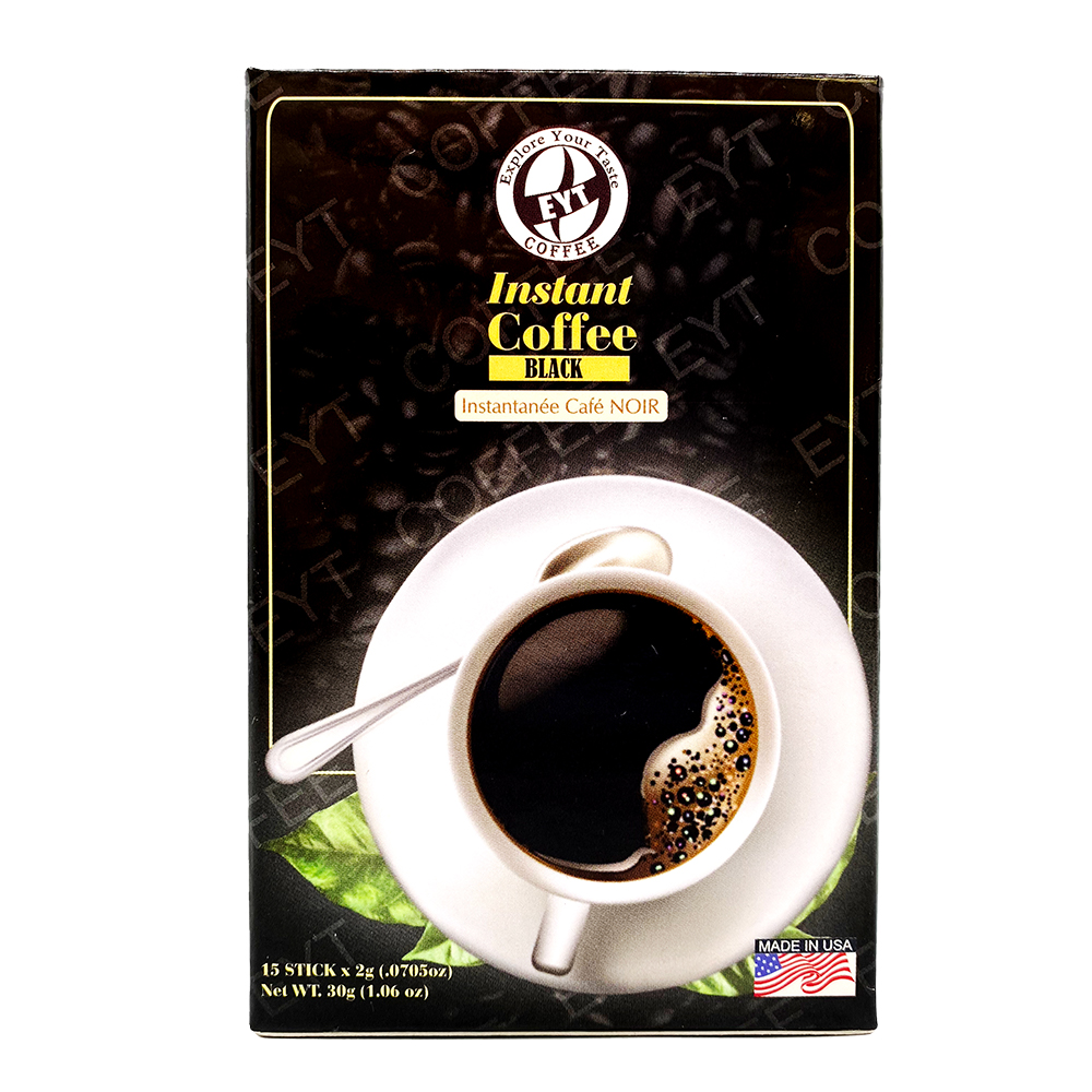 EYT Instant Black Coffee 1.06 OZ 15 Packs