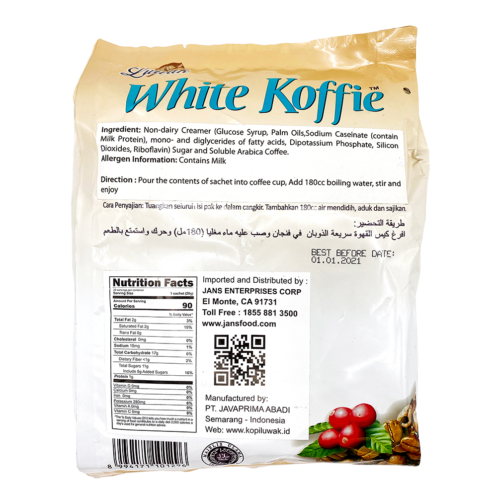 LUWAK Premium White Koffie 14 OZ