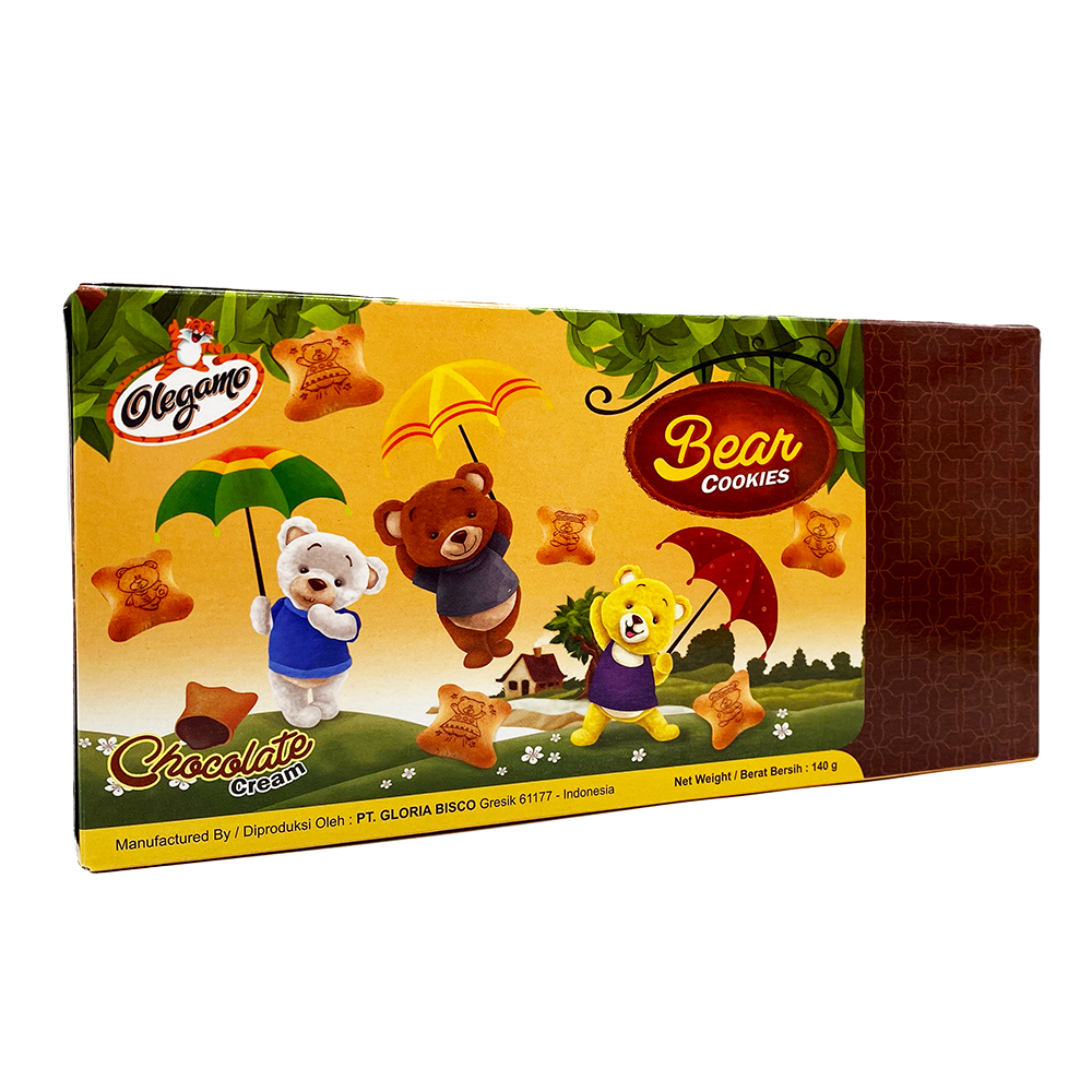 OLEGAMO Bear Choco Cream Cookies 120 Gr