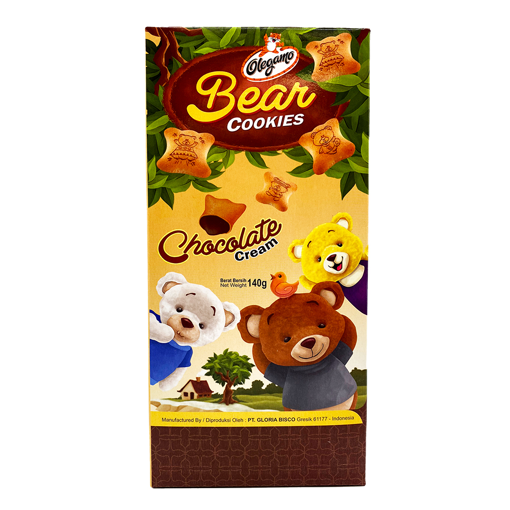 OLEGAMO Bear Choco Cream Cookies 120 Gr