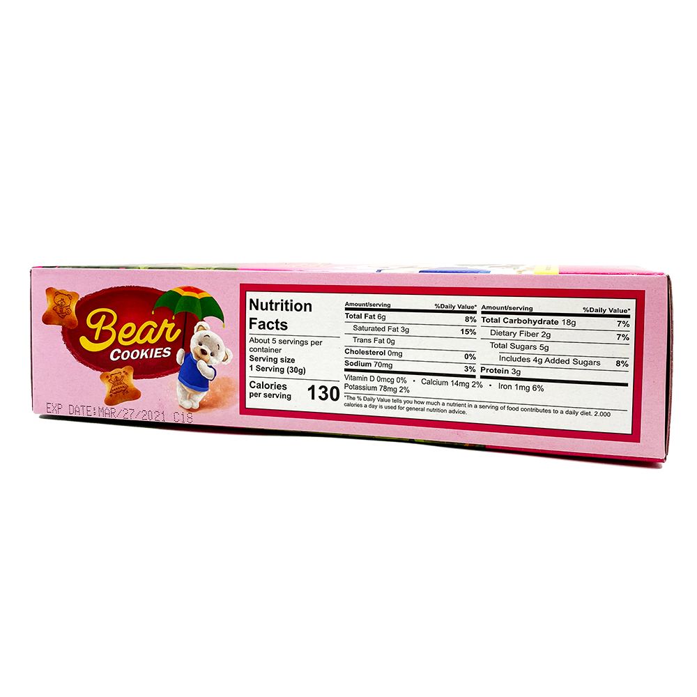 OLEGAMO Bear Strawberry Cream Cookies 140 Gr
