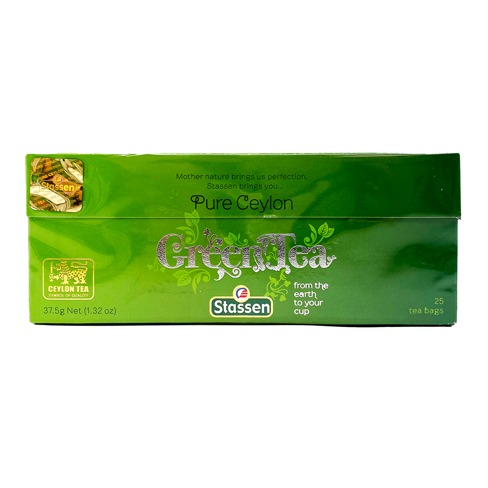 STASSEN Pure Ceylon Green Tea 25 Tea Bags 1.25 OZ
