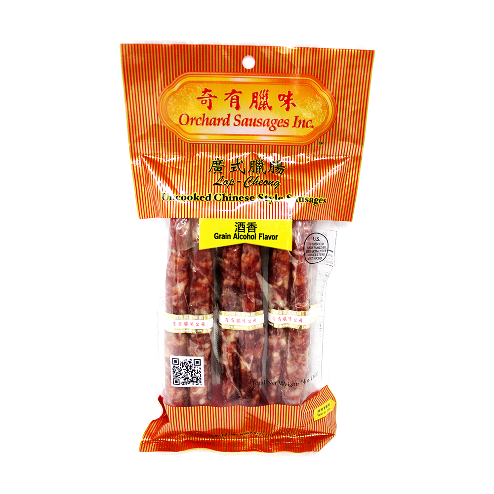 ORCHARD Uncooked Chinese Style Sausages Grain Alcohol Flavor 14 OZ