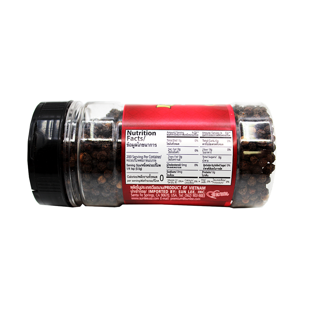 SUNLEE Black Pepper Whole 3.5 Oz