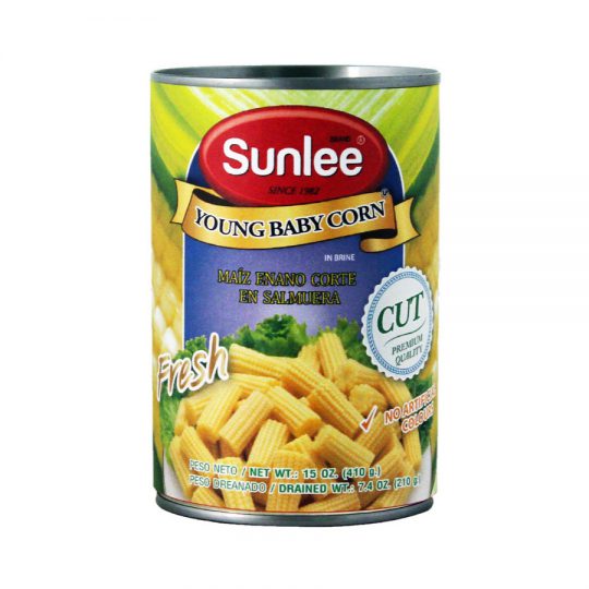 SUNLEE Young Baby Corn In Brine (Cut) 15 OZ