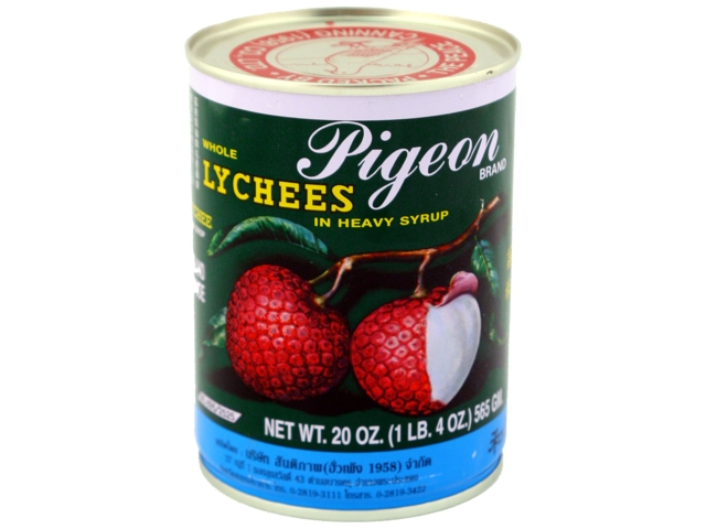 PIGEON Whole Lychees In Heavy Syrup 20 Oz