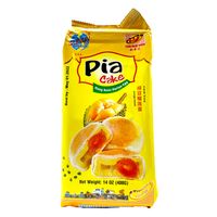 TAN HUE VIEN PIA CAKE Mung Bean Durian Egg / Banh Pia Dau Xanh Sau Rieng Trung 14 Oz